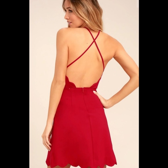 Red mini dress - Picture 3 of 4